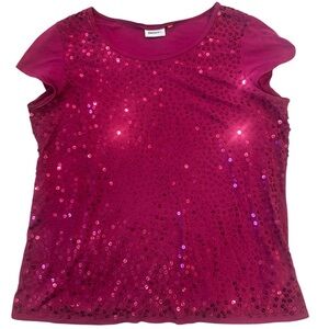 🌸DNKY pink sequined tee